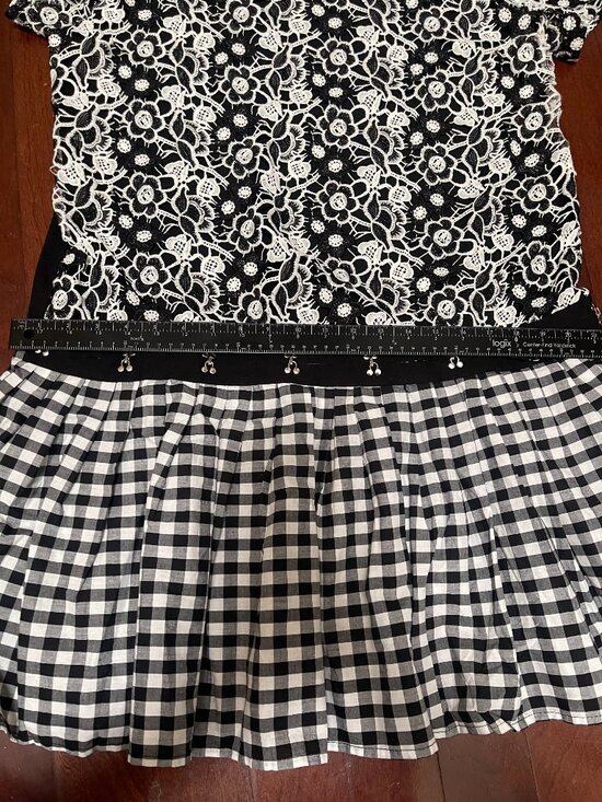 Zara Trafaluc lace & gingham dress 🖤🤍 - Picture 5 of 8